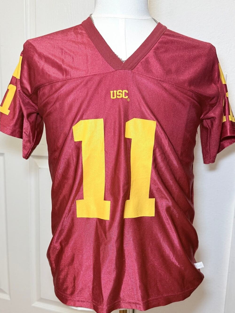 USC Trojans #11 Football Jersey YXL Cardinal Gold Third Street NCAA Fan Shirt